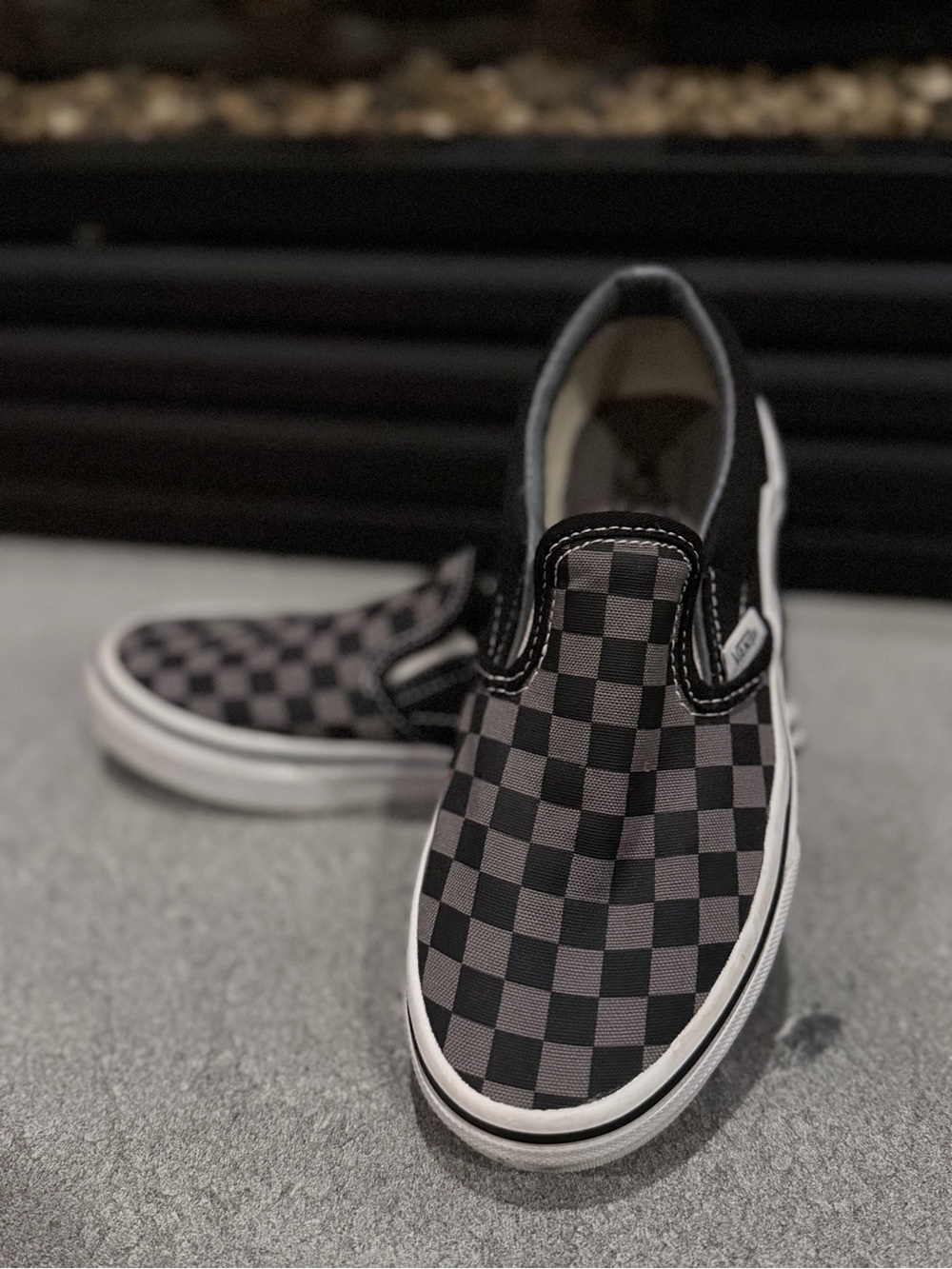 Vans Checkerboard Slip-On - Black & Gray